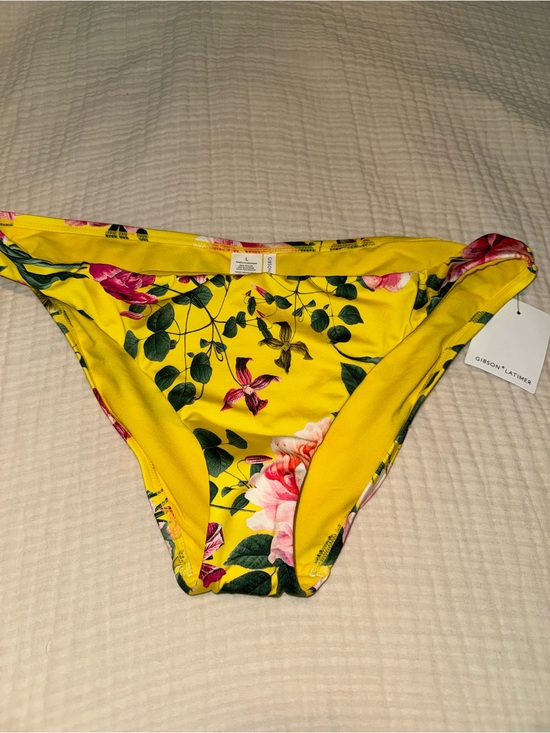 Other - 🌼 Gibson & Latimer Floral Bikini Bottoms – Yellow Tropical Swim
